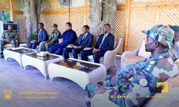 رئيس مجلس السيادة يلتقي وفد حركة العدل والمساواة السودانية الجديدة .